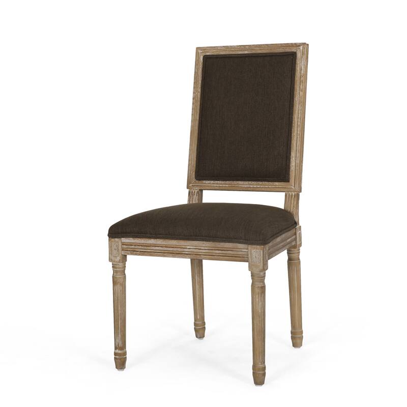 Dining Chairs with Upholstered Backrest, Fluted Legs, Set of 2