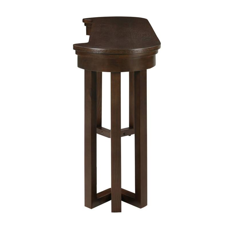 4-Piece Bar Table Set with Solid Pine Wood Legs and PU Upholstered Stools for Dining and Entertaining