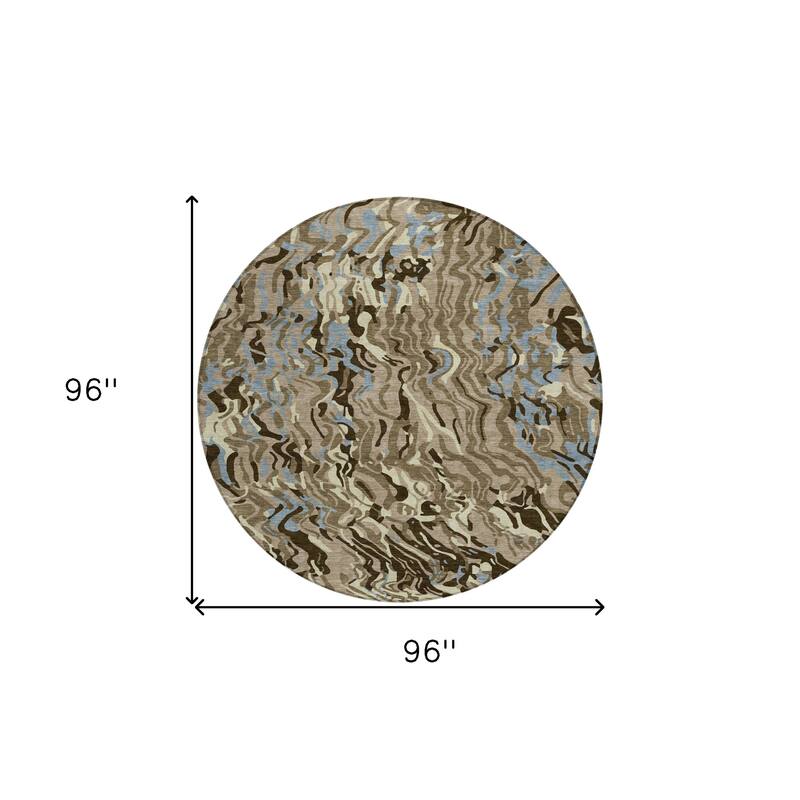 HomeRoots Abstract Transitional Rectangle Outdoor Rug