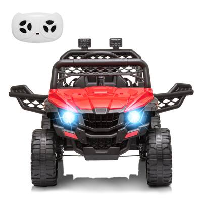 Kids 12V Ride On Truck,Battery Powered,Remote Control,LED Lights