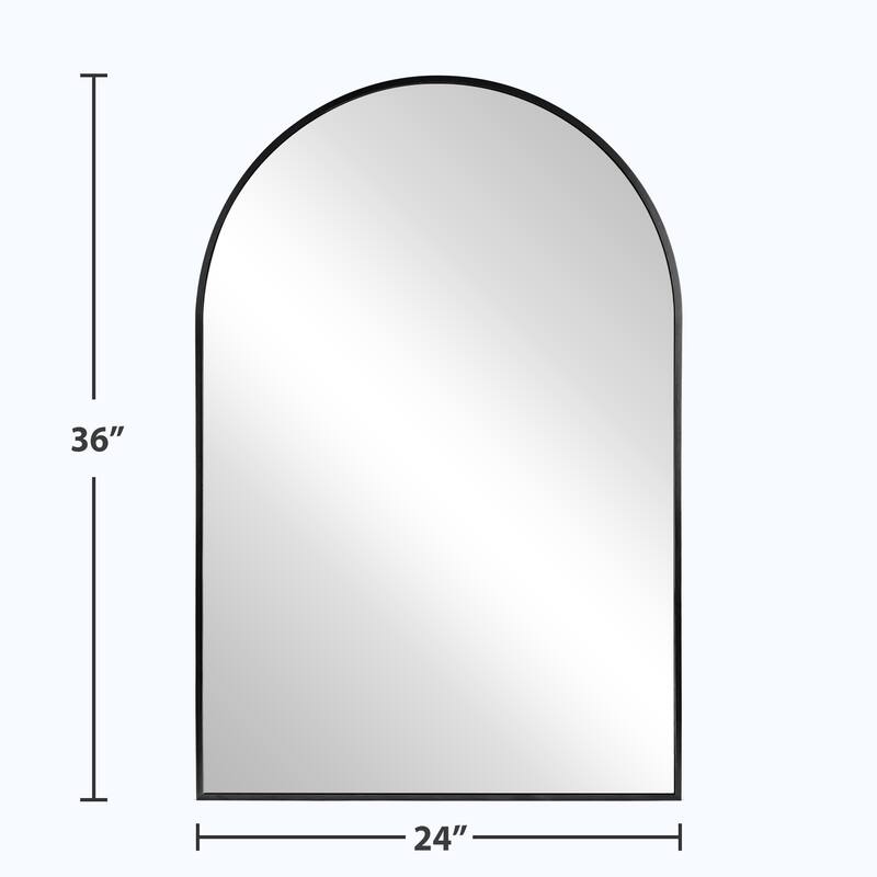 Arched Aluminum Alloy Framed Decorative Wall Mirror