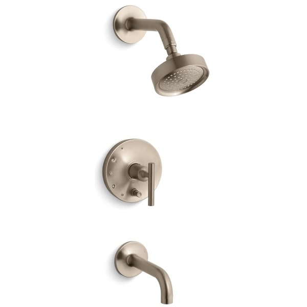 Kohler K-T14421-4 Single Handle RiteTemp Tub and Shower Trim with Single Function Shower Head from the Purist Series