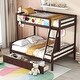 preview thumbnail 2 of 1, Multifunctional Design Full over Full Bunk Bed with Whiteboard, 3 Hooks and 2 Drawers