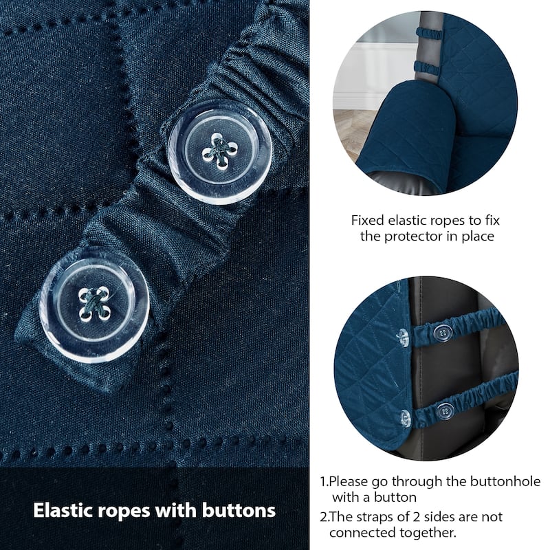 Stonecrest Heated Recliner Chair Cover, Microfiber Recliner Slipcover