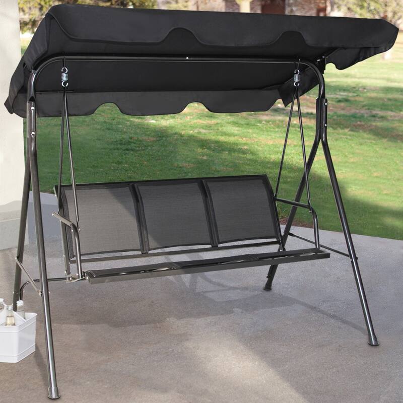 Outdoor Patio Swing Canopy Bench Chair