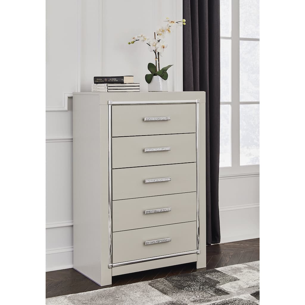 Signature Design by Ashley Zyniden Silver Chest of Drawers