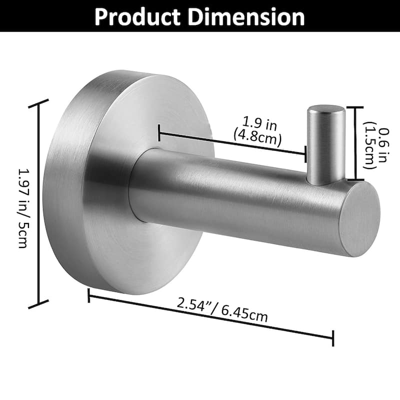Bath 2 Pack Knob-Hook Towel Hook Robe Hook