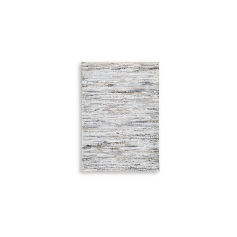 Signature Design by Ashley Nace Gray/Brown/White Memory Foam Area Rug
