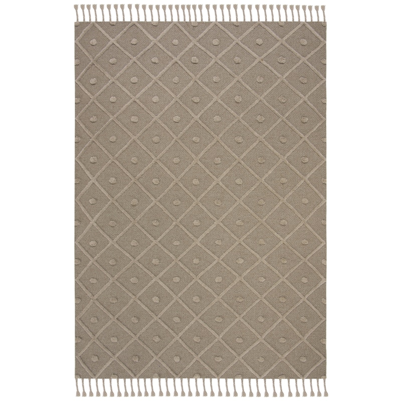 SAFAVIEH Handmade Kenya Eguzkiñe Trellis Wool Rug - 6' x 9' - Silver