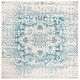 preview thumbnail 66 of 74, SAFAVIEH Madison Snowflake Medallion Rustic Farmhouse Distressed Rug 5'3" x 5'3" Square - Teal/Ivory