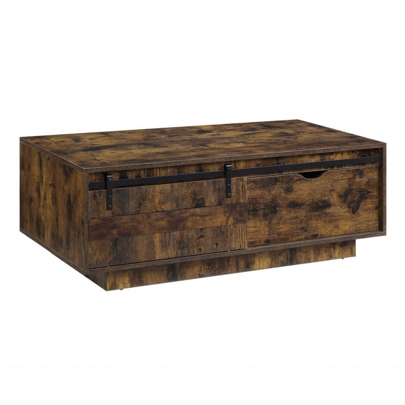 Rectangular Coffee Table with Storage Drawer and Shelf for Living Room - 47” x 23” x 17”