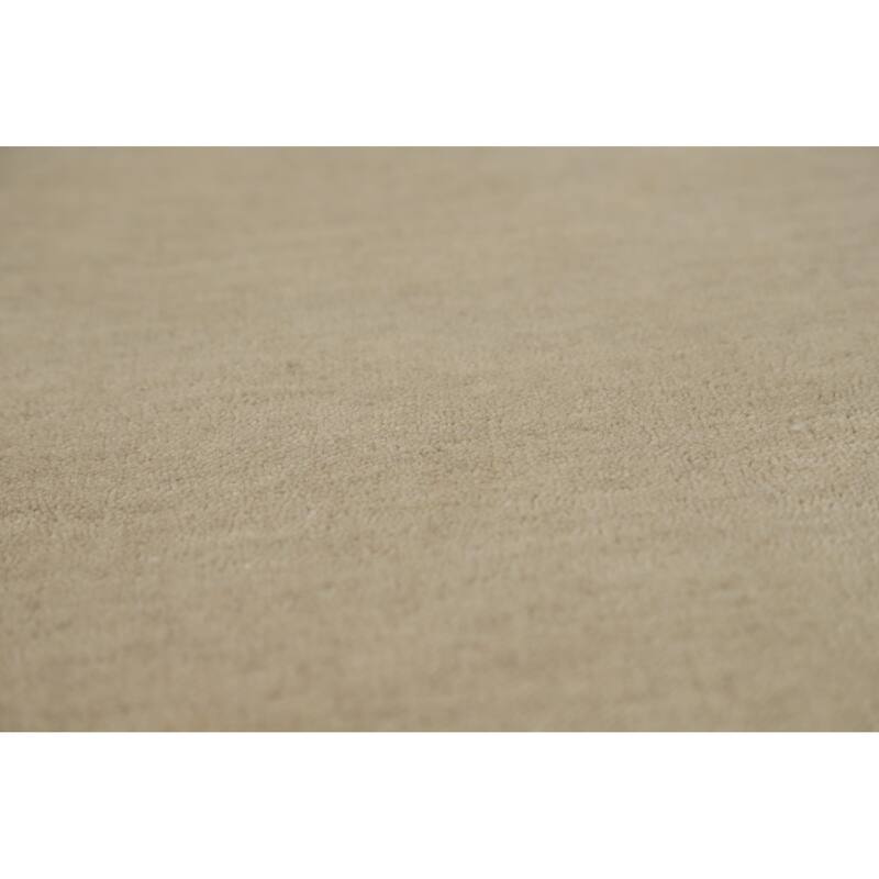 Beige Tribal Gabbeh Indian Rug Hand-Knotted Wool Carpet - 5'2" x 7'6"