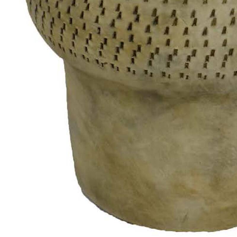 Kier Garden Planter, 12 Inch Tapered Base, Antique Gray Terracotta