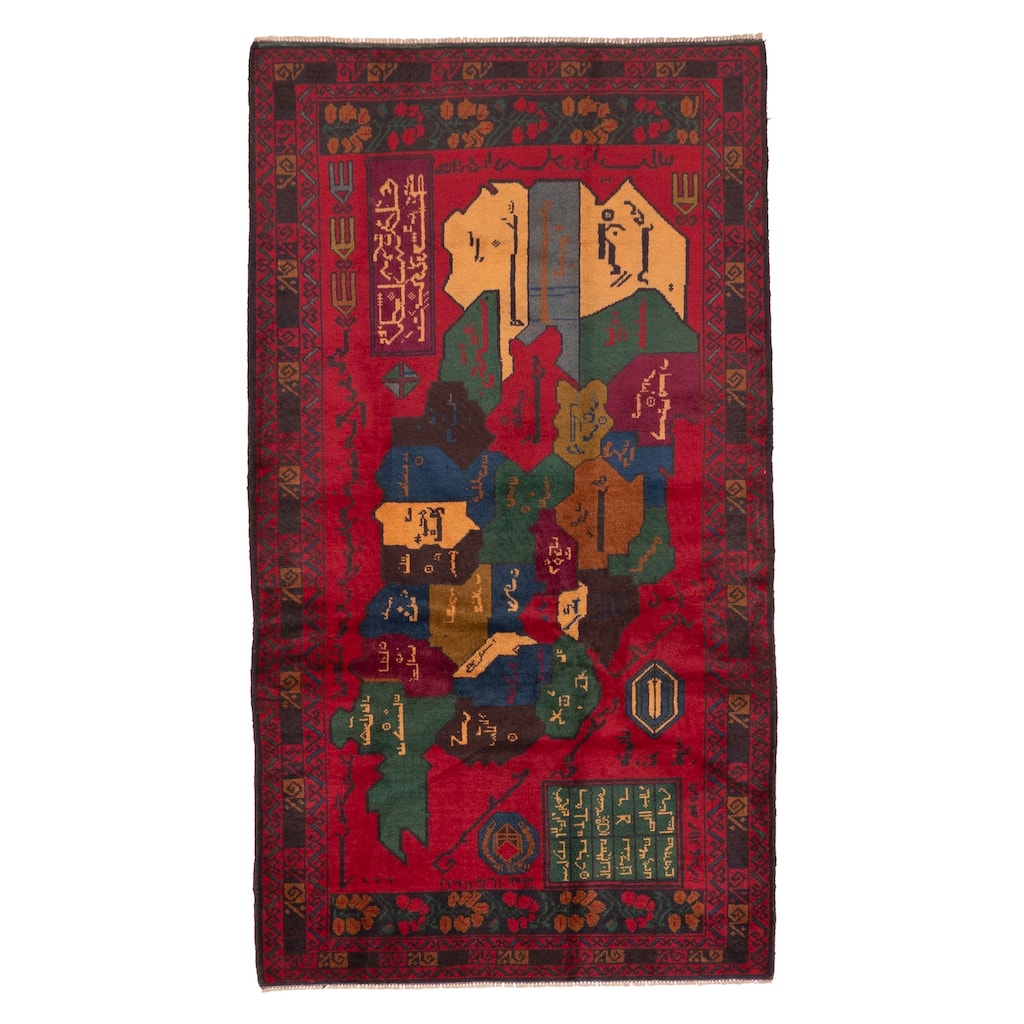 ECARPETGALLERY Hand-knotted Teimani Red Wool Rug - 3'6 x 6'3