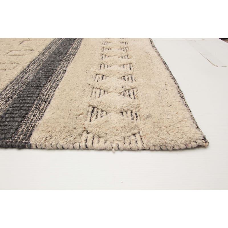 ECARPETGALLERY Braid weave Sienna Cream Wool Rug - 4'11 x 8'0