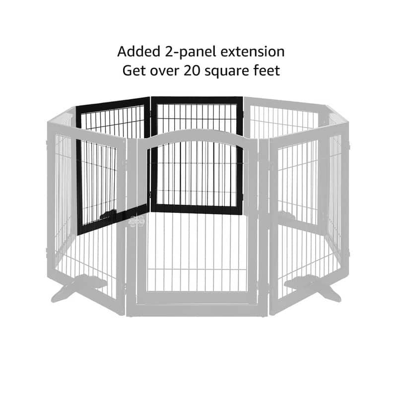 Unipaws Pet Playpen for Dogs, Freestanding 6 Panels Dog Gate