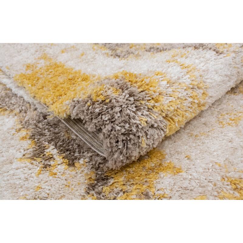 Noori Rug Lux Emma Casual Ikat Pattern 2-inch Thick Shag Rug