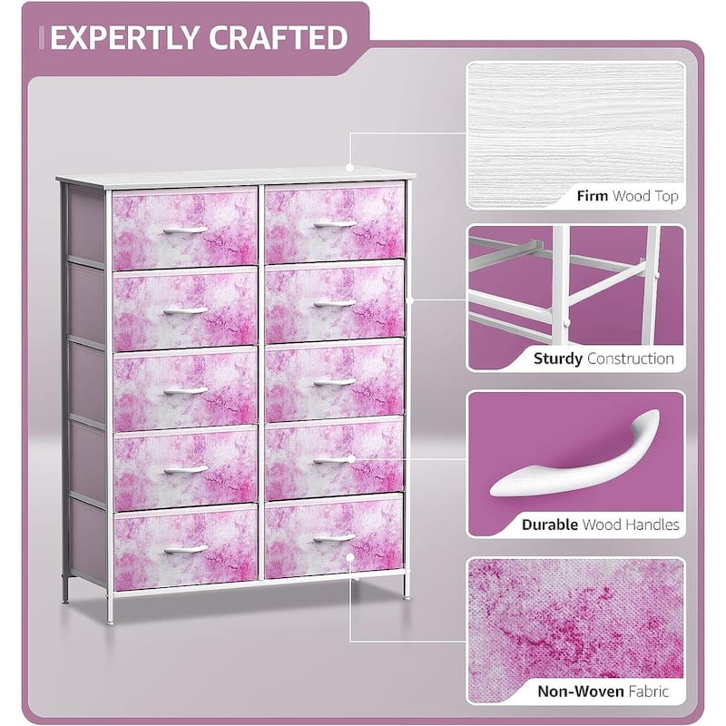 Dressers for Bedroom with 10 Drawers, Chest of Drawers for Bedroom
