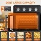 preview thumbnail 7 of 8, PlumChef 26QT Large capacity French Double-Door Air Fryer Convection Toaster Oven, 1700W, 7 Preset Menus, 7-in-1 Multi-Function
