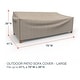 preview thumbnail 13 of 13, Budge StormBlock™ Mojave Black Ivory Patio Sofa Cover Multiple Sizes Large - 39"H x 79"W x 41"Deep