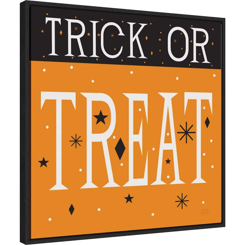 Amanti Art Festive Fright Trick or Treat III Framed Canvas Wall Art