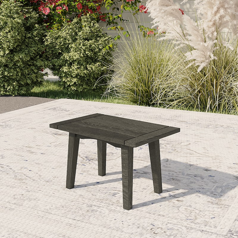 Sectional Wood Furniture 2 Seat Armless Patio Sofa - Tea Table Stool - Tea Table Stool/Grey