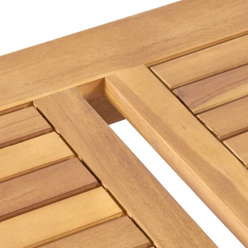 Anmytek 3 Piece Modern Acacia Wood Outdoor Patio Seating Set Weather Resistant