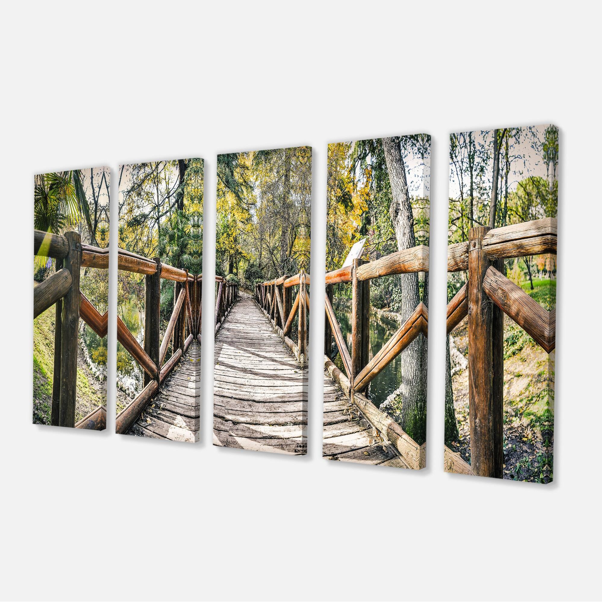 Wooden Bridge in Forest Wooden Sea Bridge Canvas Wall Art Bed Bath & Beyond 12303774