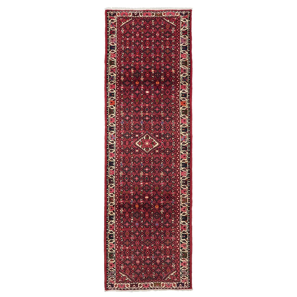 ECARPETGALLERY Hand-knotted Andelz Red Wool Rug - 2'11 x 9'7