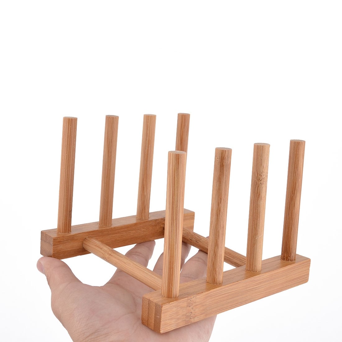 Kitchen Wood Kitchenware Dish Bowl Plate Holder Organizer Drying