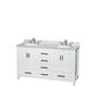 Option White, White Carrara Marble Top, Chrome Trim