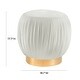 preview thumbnail 5 of 3, Tulip Cream Velvet Ottoman