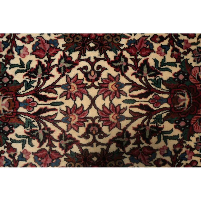 Hand Knotted Oriental 100% Wool Carpet Traditional All-Over Beige & Ivories Bidjar Area Rug - 13' 5'' X 9' 10''
