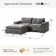 preview thumbnail 8 of 14, Fabiana 88"W Oversized 3 Piece Down Blend Modular Cloud Sleeper Sofa with Removable Cushion Cover By HULALA HOME