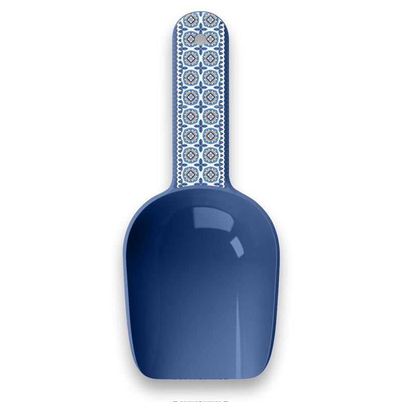 Abode Homewares Moroccan Melamine Pet Food Scoop - 2 Cup - Blue - Set of 2