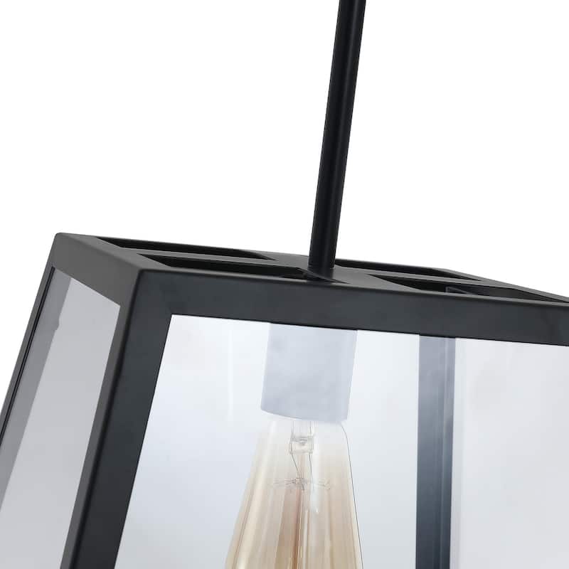 1-Light Prismatic Glass Pendant Lighting - 11.8"D×4.7"W×59"H (Adjustable)