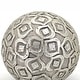 preview thumbnail 4 of 4, Handcrafted Decorative Orb Ball, Textured, Polyresin and Glass, Set of 3, Antique Silver