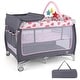 preview thumbnail 23 of 39, Babyjoy 3 in 1 Baby Playard Portable Infant Nursery Center w/ Zippered - See Details Pink & White