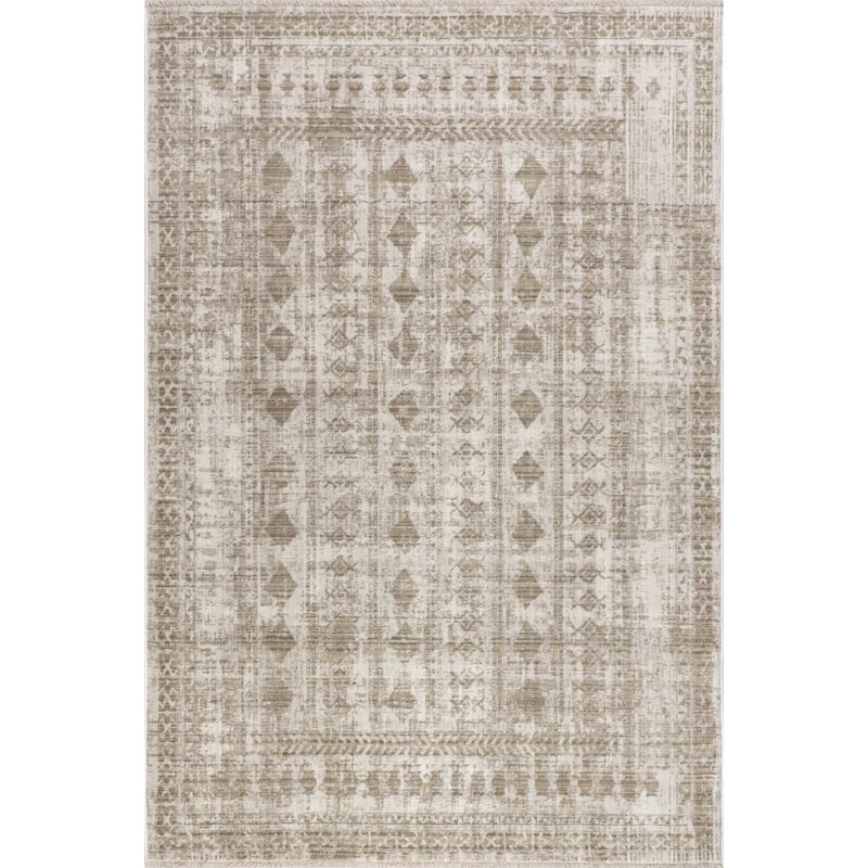 Saturdays Geometric Fringed Area Rug