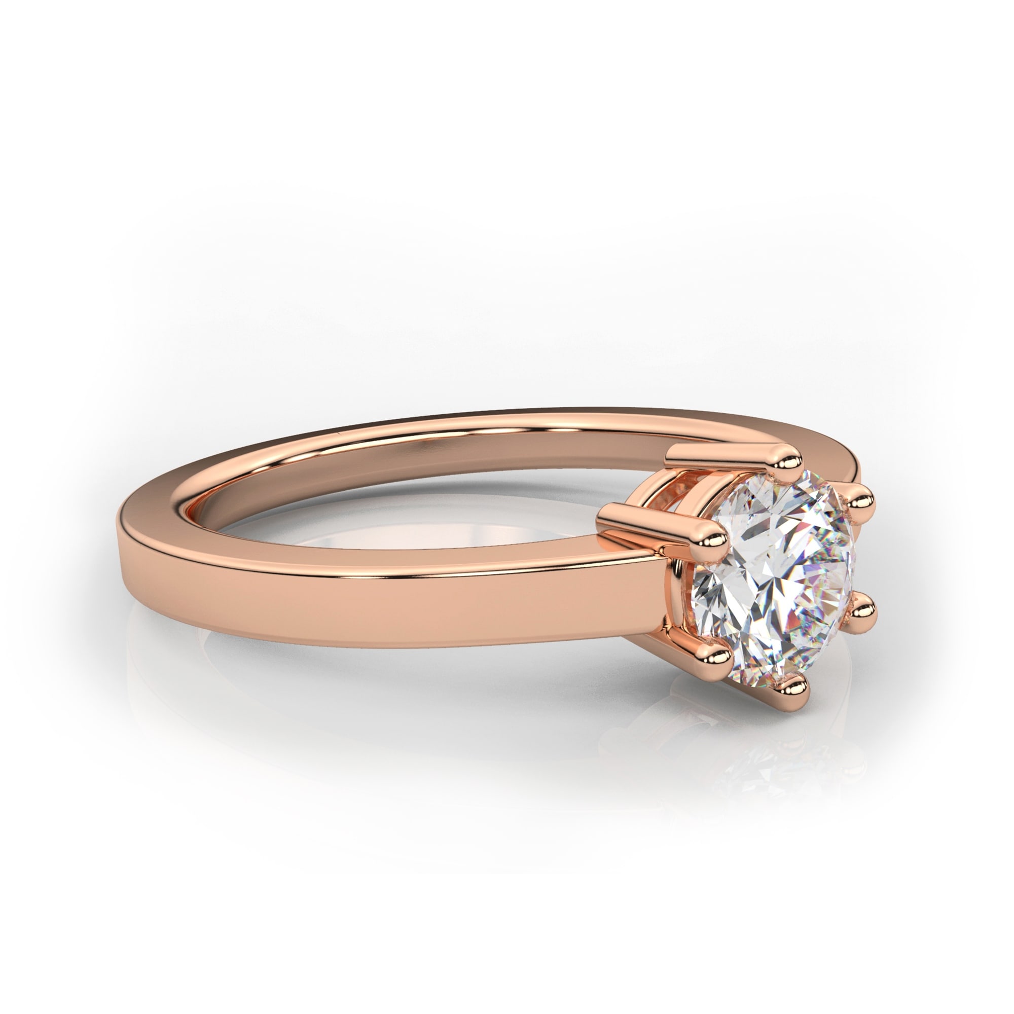 IGI Certified 3/8 CT-2.00 CT Lab Grown Classic Six Prong Basket Solitaire Ring in 14KT Gold