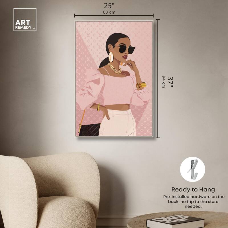 Simple Pink Look Canvas by Art Remedy