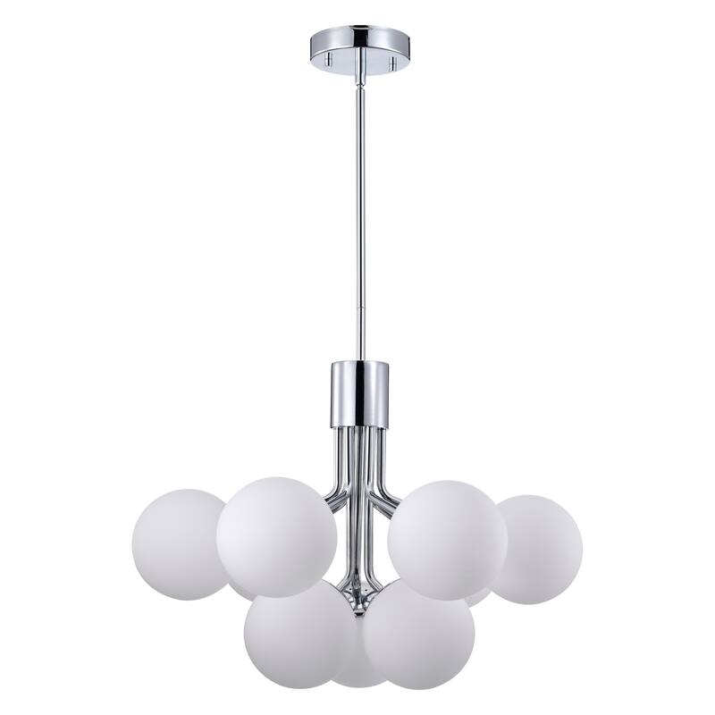 Clarisse 24 Inch Chrome Polished Finish Ceiling Lighted Chandelier Modern-Contemporary Style 9-Light - N/A