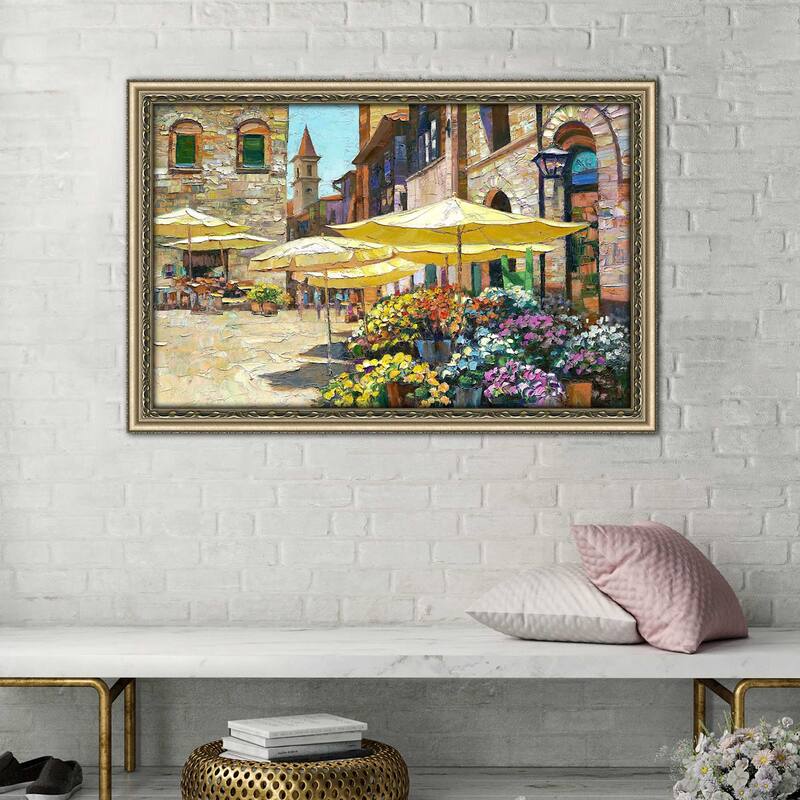 "Siena Flower Market" by Howard Behrens Print on Acrylic