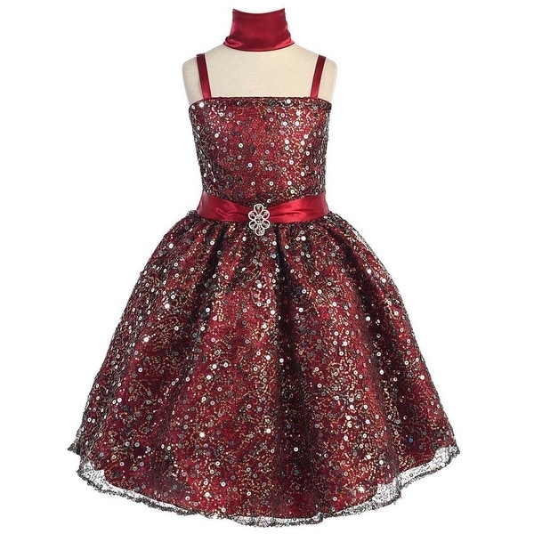 maroon color flower girl dress