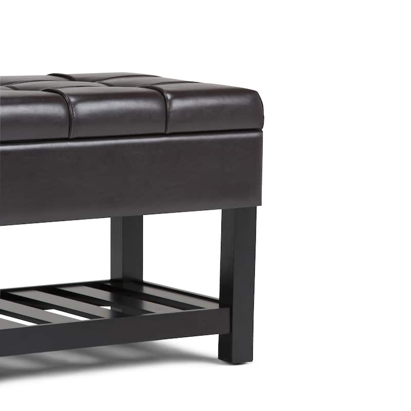 WYNDENHALL Wyatt 44 inch Wide Transitional Rectangle Ottoman Bench - 43"x 17"x 18.5"