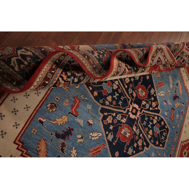 Vegetable Dye Red Sultanabad Oriental Rug Hand-Knotted Wool Carpet - 8'11" x 12'0"