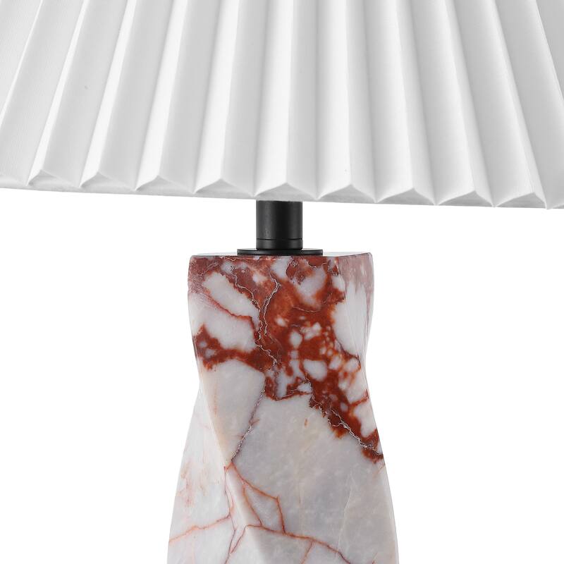 SAFAVIEH Couture Mayalenn Travertine Table Lamp - 18"W x 18"D x 29"H