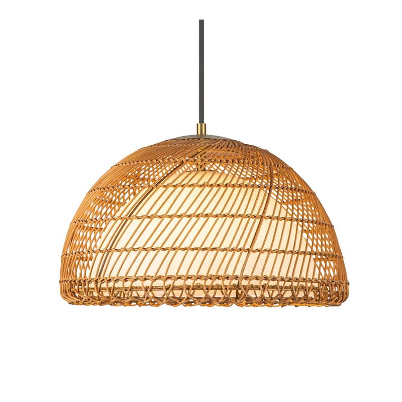 Alora Lighting PD631416 Bondi 16" Wide Pendant - Brushed Gold / Opal Glass