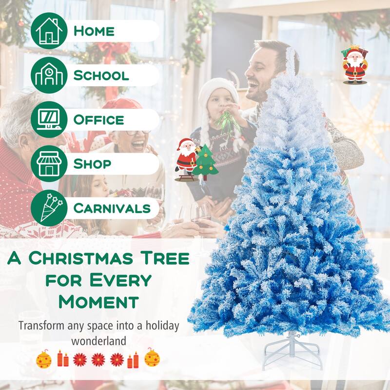 Costway 5/6/7/8 FT Artificial Christmas Tree with 456/820/1264/1774 - See Details