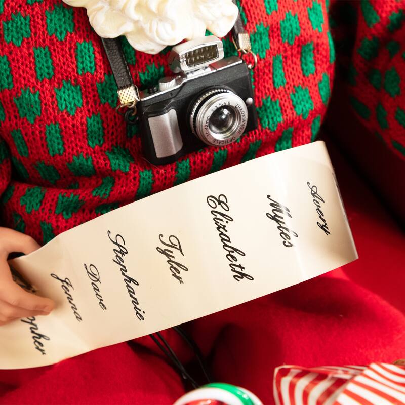 Lighted and Musical Santa Claus Helicopter Christmas Decoration - 31"